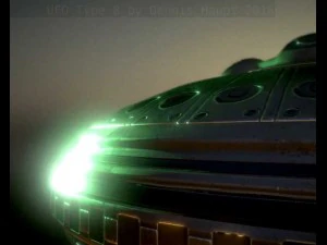 ufo type 8 animated and game ready 3D Model