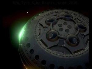 ufo type 8 animated and game ready 3D Model