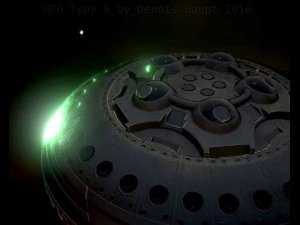 ufo type 8 animated and game ready 3D Model