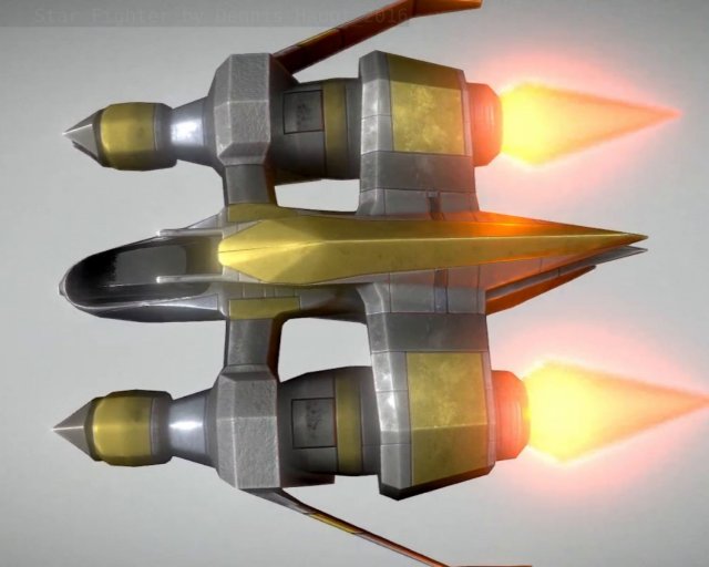 lowpoly star fighter 3D 모델 .c4d .max .obj .3ds .fbx .stl .blend 