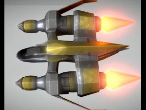 lowpoly star fighter 3D Models