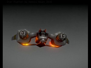 lowpoly star fighter 3D 모델