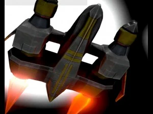 низькополюсний зірковий винищувач 3D Модель