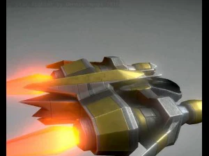 низькополюсний зірковий винищувач 3D Модель