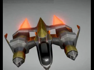 низькополюсний зірковий винищувач 3D Модель