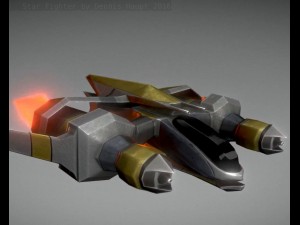 lowpoly star fighter 3D 모델
