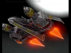 lowpoly star fighter 3D 모델