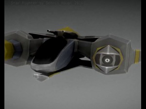 lowpoly star fighter 3D 모델