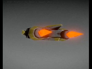 lowpoly star fighter 3D 모델