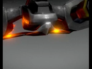 низькополюсний зірковий винищувач 3D Модель