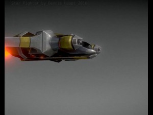 lowpoly star fighter 3D 모델