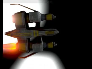 низькополюсний зірковий винищувач 3D Модель