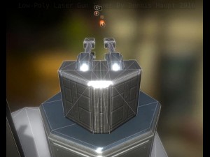 low poly laser tower with animations Modelo 3D