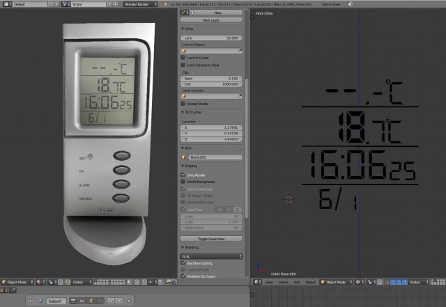digital room thermometer Modelo 3D .c4d .max .obj .3ds .fbx .stl .blend 