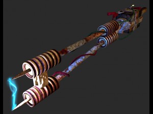 power spear made of junk 3D Model