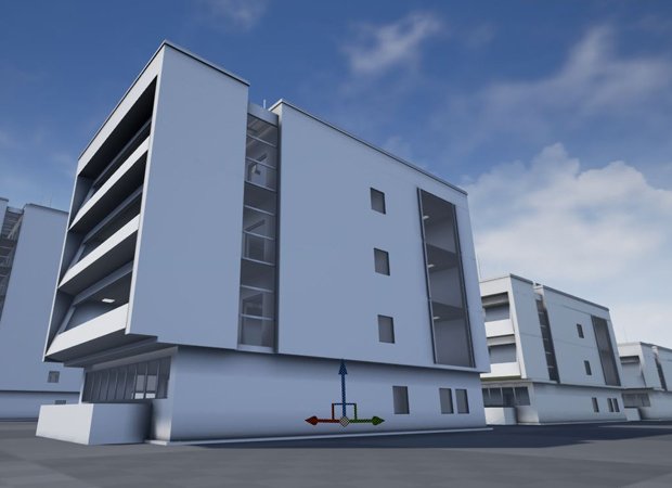 residential buildings set Modèle 3D .c4d .max .obj .3ds .fbx .stl .blend 
