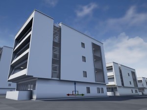 residential buildings set 3D Model