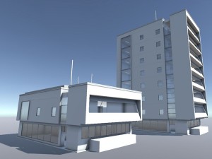 residential buildings set Modèle 3D