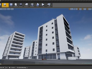 residential buildings set Modèle 3D