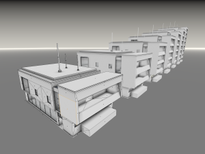 residential buildings set Modèle 3D