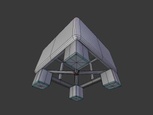 basket stool low poly 3D Model