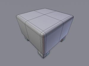 basket stool low poly 3D 모델