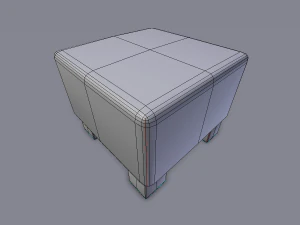 basket stool low poly 3D Model