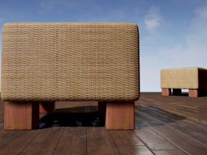 basket stool low poly 3D 모델