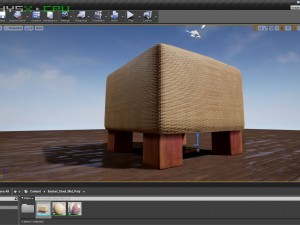 basket stool low poly 3D 모델