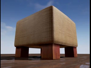 basket stool low poly 3D Model