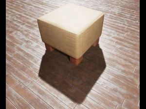 basket stool low poly 3D Model