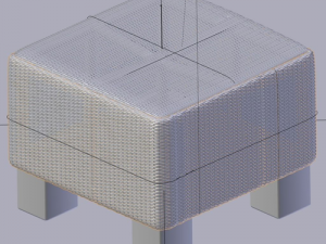 basket stool low poly 3D 모델