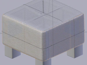 basket stool low poly 3D Model
