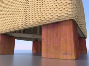 basket stool low poly 3D 모델