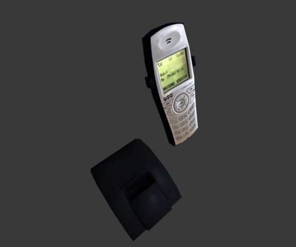 wireless phone low-poly 3D 모델 .c4d .max .obj .3ds .fbx .stl .blend 