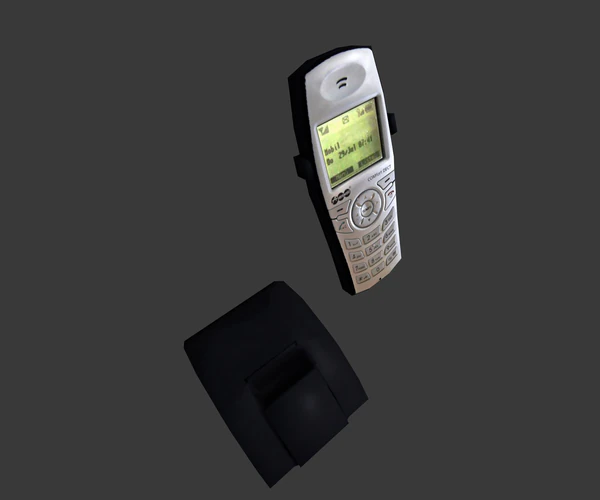 wireless phone low-poly 3D Model .c4d .max .obj .3ds .fbx .stl .blend 