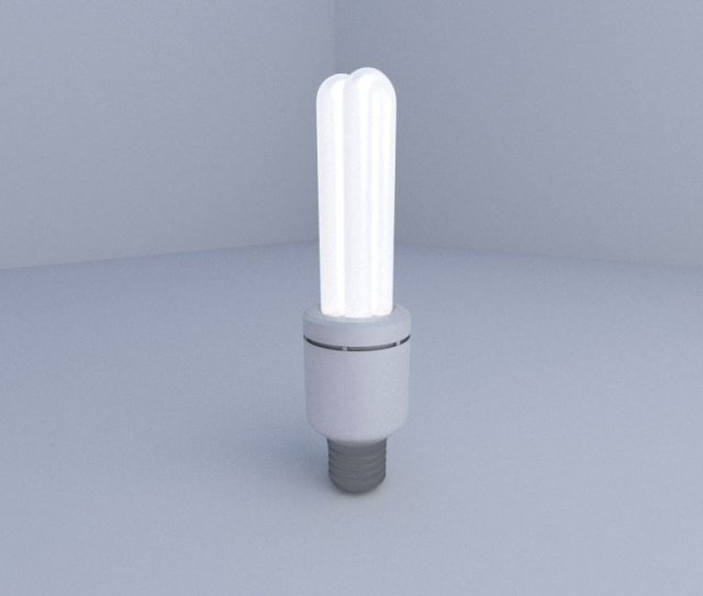 energy saving lamp 2 3D 模型 .c4d .max .obj .3ds .fbx .stl .blend 