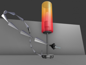 tablelamp with rigged cable Model 3D