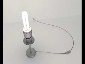 tablelamp with rigged cable Model 3D