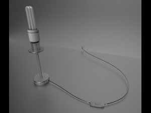 tablelamp with rigged cable Model 3D