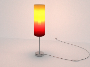 tablelamp with rigged cable Model 3D