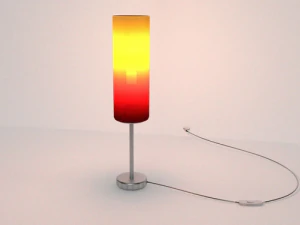tablelamp with rigged cable 3D Model