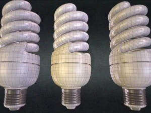 节能灯1 3D 模型