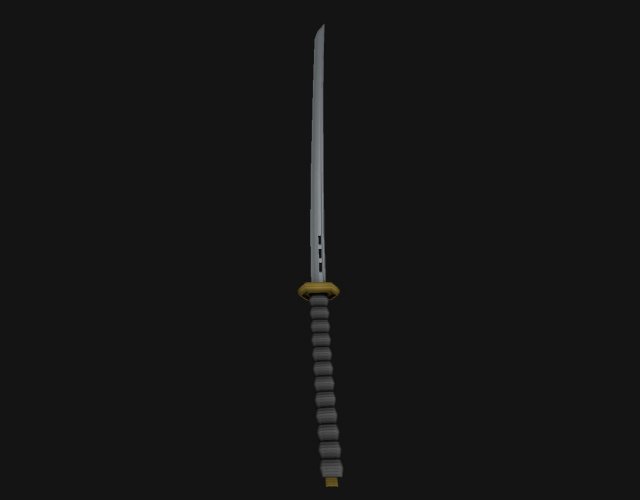 katana sword low-poly 3D मॉडल .c4d .max .obj .3ds .fbx .stl .blend