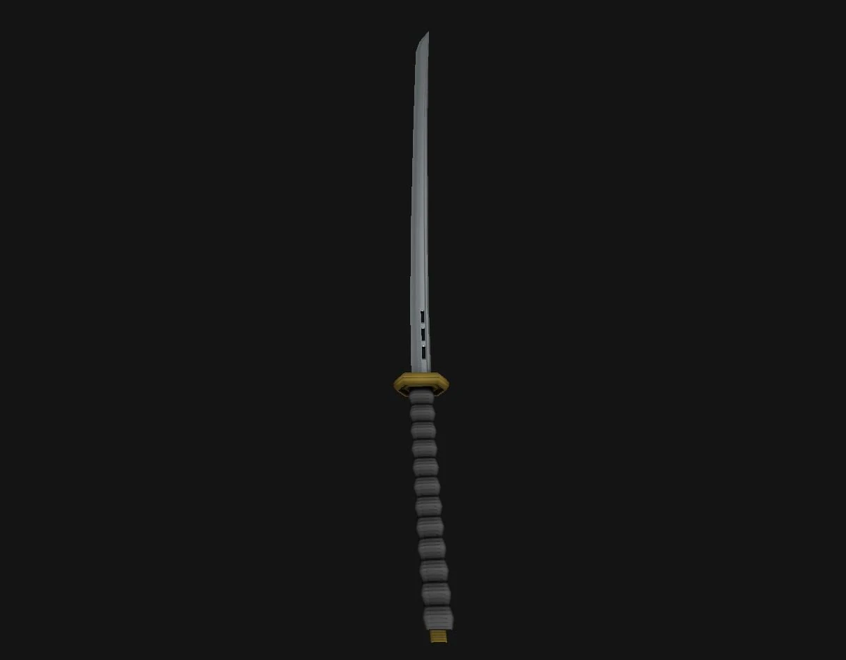 katana sword low-poly 3D Model .c4d .max .obj .3ds .fbx .stl .blend 