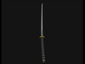 katana sword low-poly 3D Model