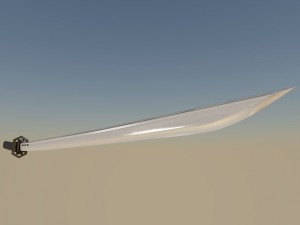 katana sword low-poly 3D मॉडल