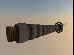 katana sword low-poly 3D Model