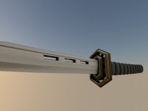 katana sword low-poly 3D मॉडल
