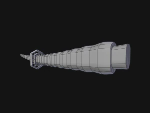 katana sword low-poly 3D Model